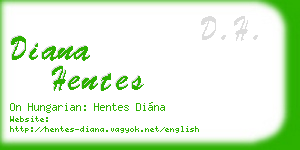 diana hentes business card